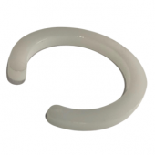 Osmio Bella Chrome Outlet Holding Ring  (white plastic)