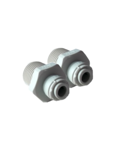 1/4" Push Fit to 1/2" Male Straight Connector Dual Pack